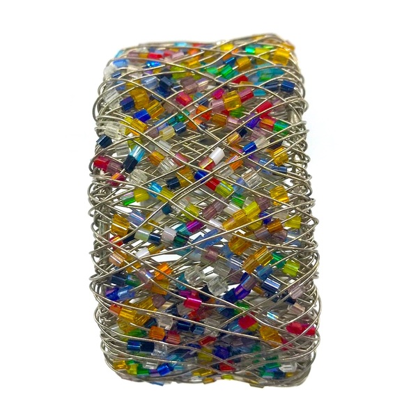 Rainbow Beaded Cuff - Picture 4 of 8